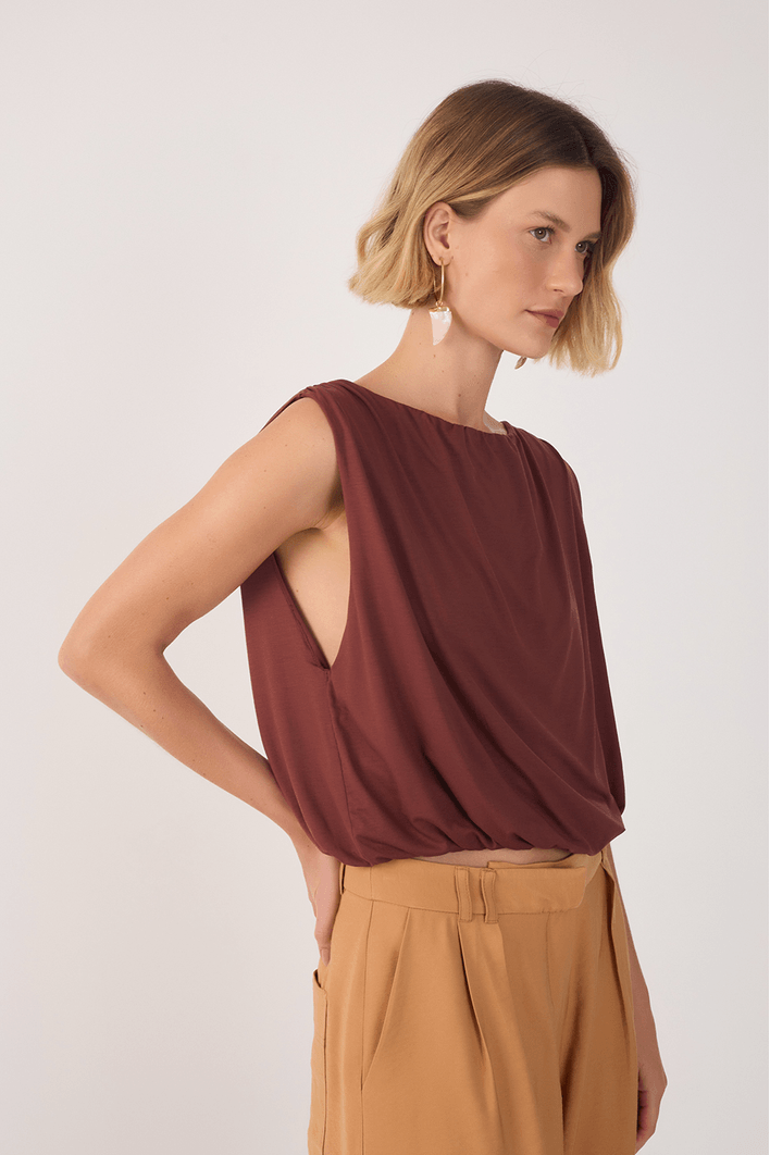 Blusa Balonê Modal