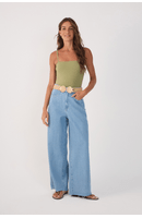 Calça Jeans Reta Média
