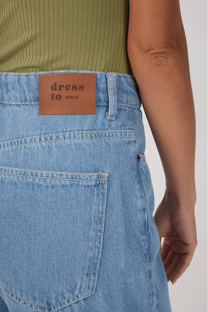 Calça Jeans Reta Média