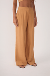 Calça Pregas Bolso Com Lapela