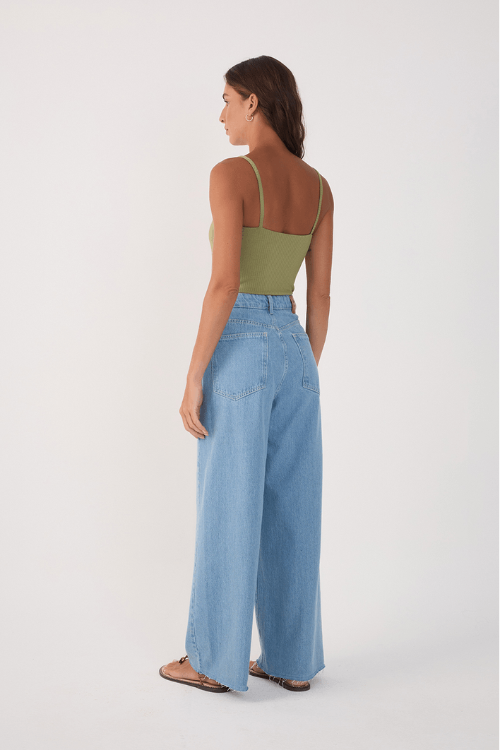 Calça Jeans Reta Média