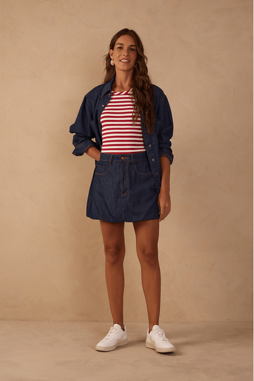 Saia Jeans Balonê