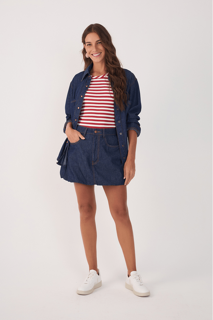 Saia Jeans Balonê