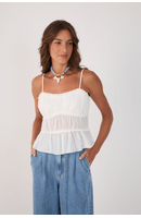 Blusa Algodão Pala Drapeada