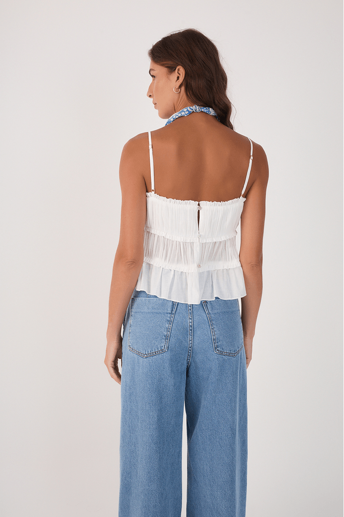 Blusa Algodão Pala Drapeada