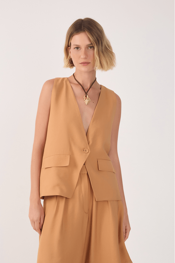 Colete Alongado Elastico Costas