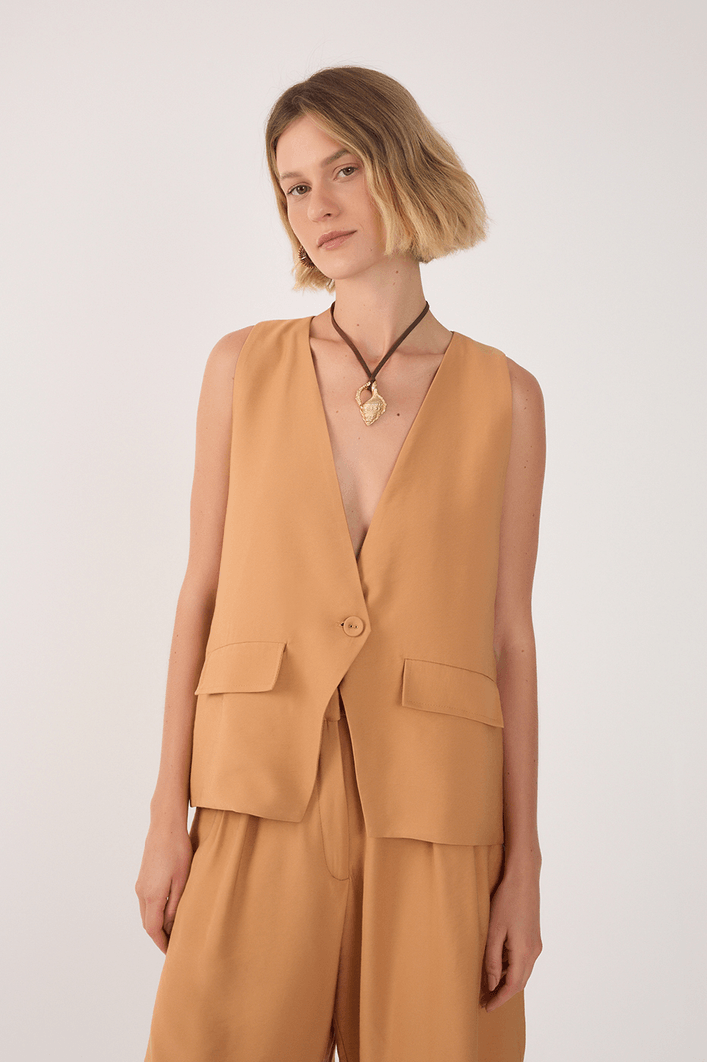 Colete Alongado Elastico Costas