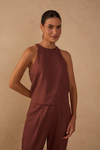 Blusa Linho Decote Nadador
