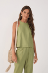 Blusa Linho Decote Nadador