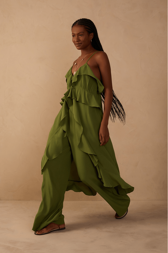 Túnica Crepe Babados