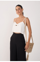 Blusa Linho Quadradinha Nó