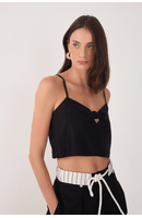 Blusa Linho Quadradinha Nó