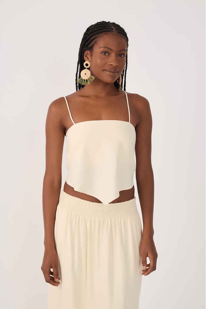Blusa Linho Lenço Amarração