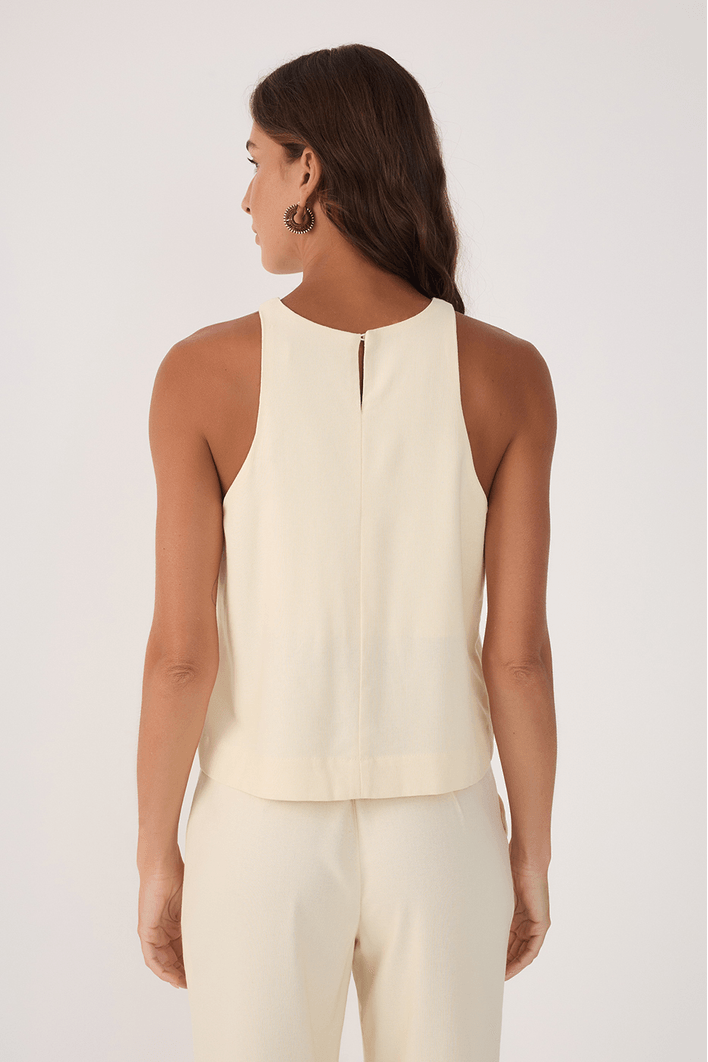 Blusa Linho Decote Nadador