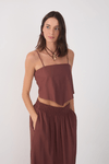 Blusa Linho Lenço Amarração