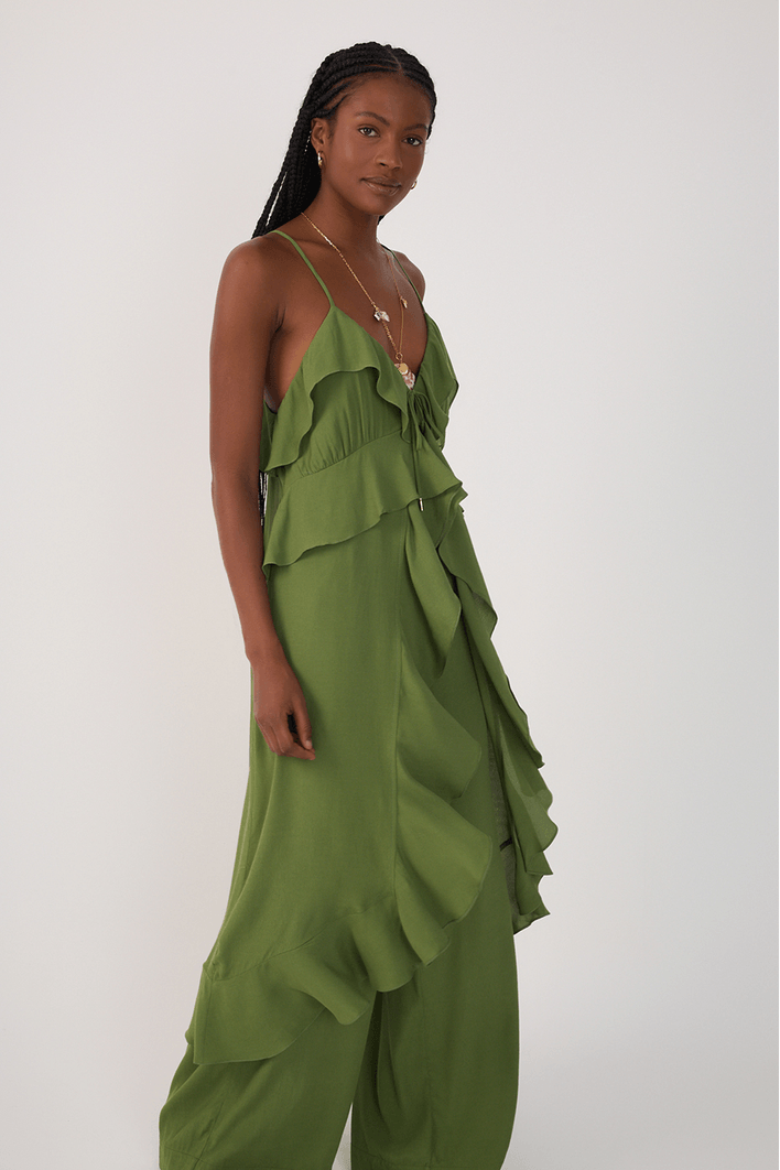 Túnica Crepe Babados