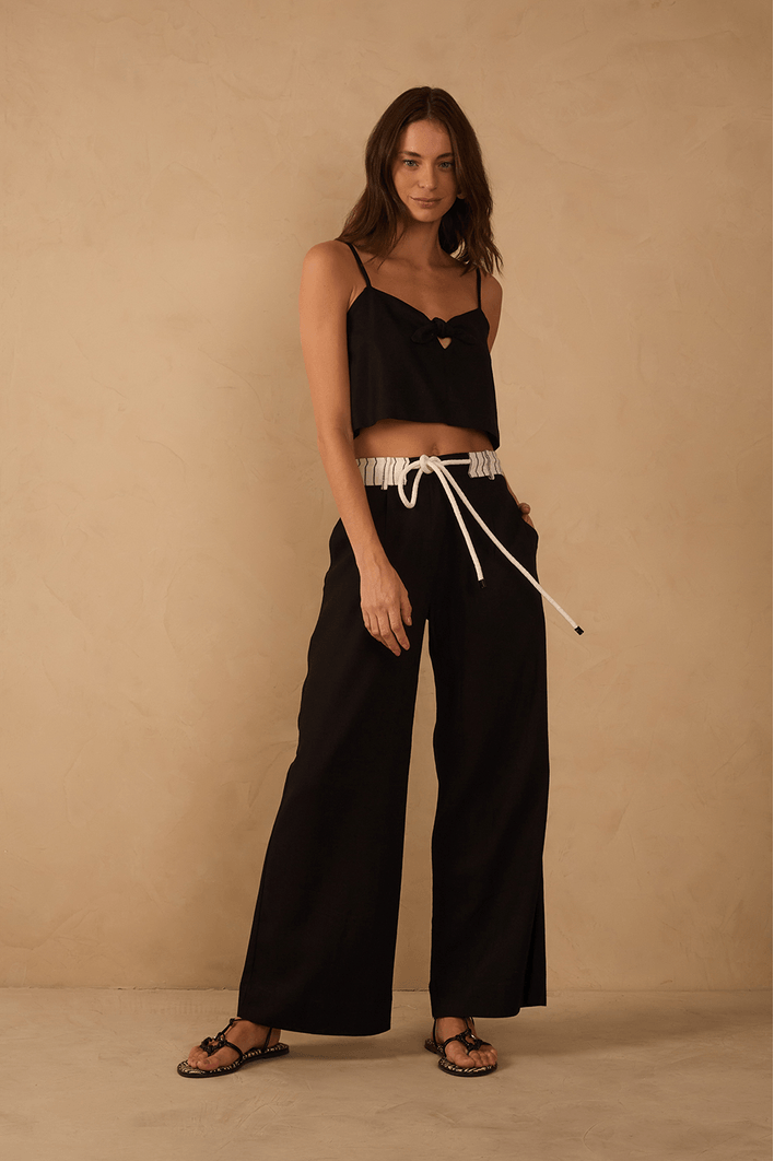 Calça Linho Cós Listrado
