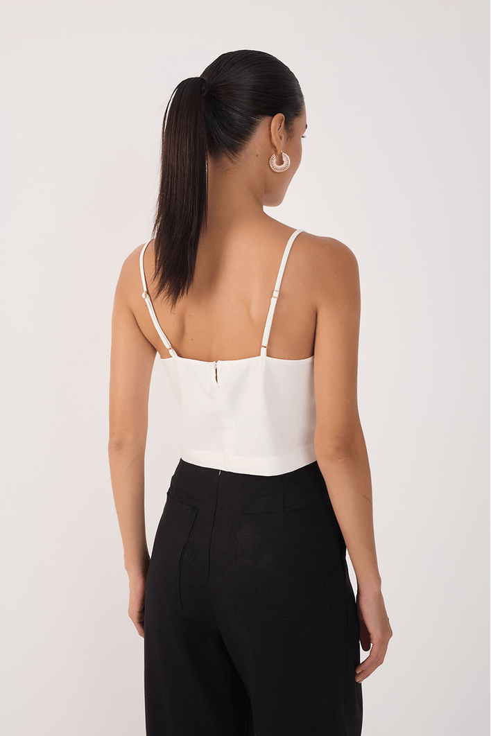 Blusa Linho Quadradinha Nó