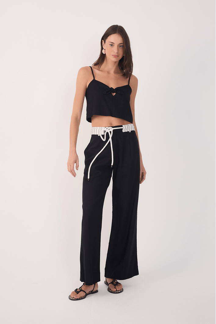 Calça Linho Cós Listrado