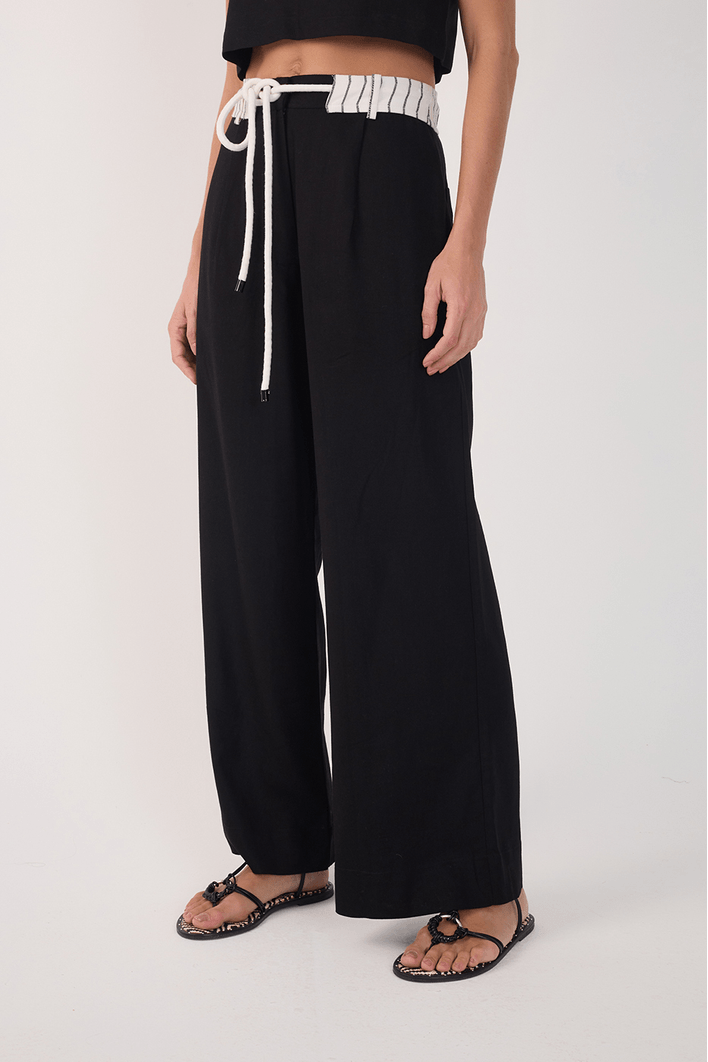 Calça Linho Cós Listrado