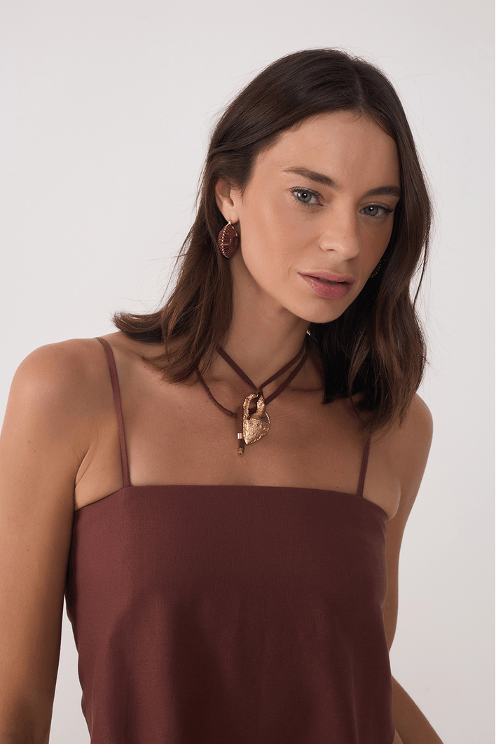 Blusa Linho Lenço Amarração