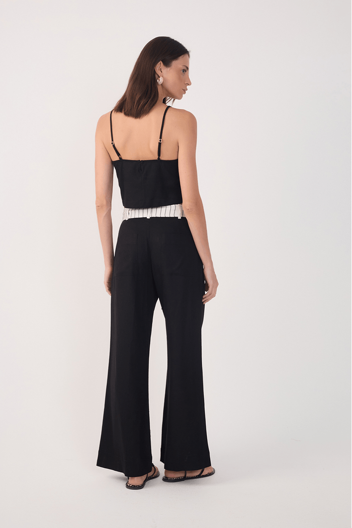 Calça Linho Cós Listrado