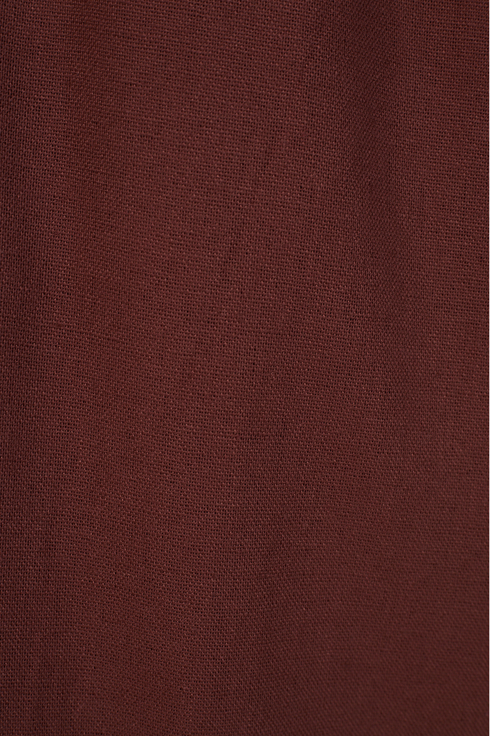 Saia Midi Linho Cós Lastex