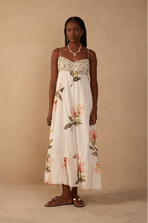 Vestido Cropped Estampa Verdejar Mix