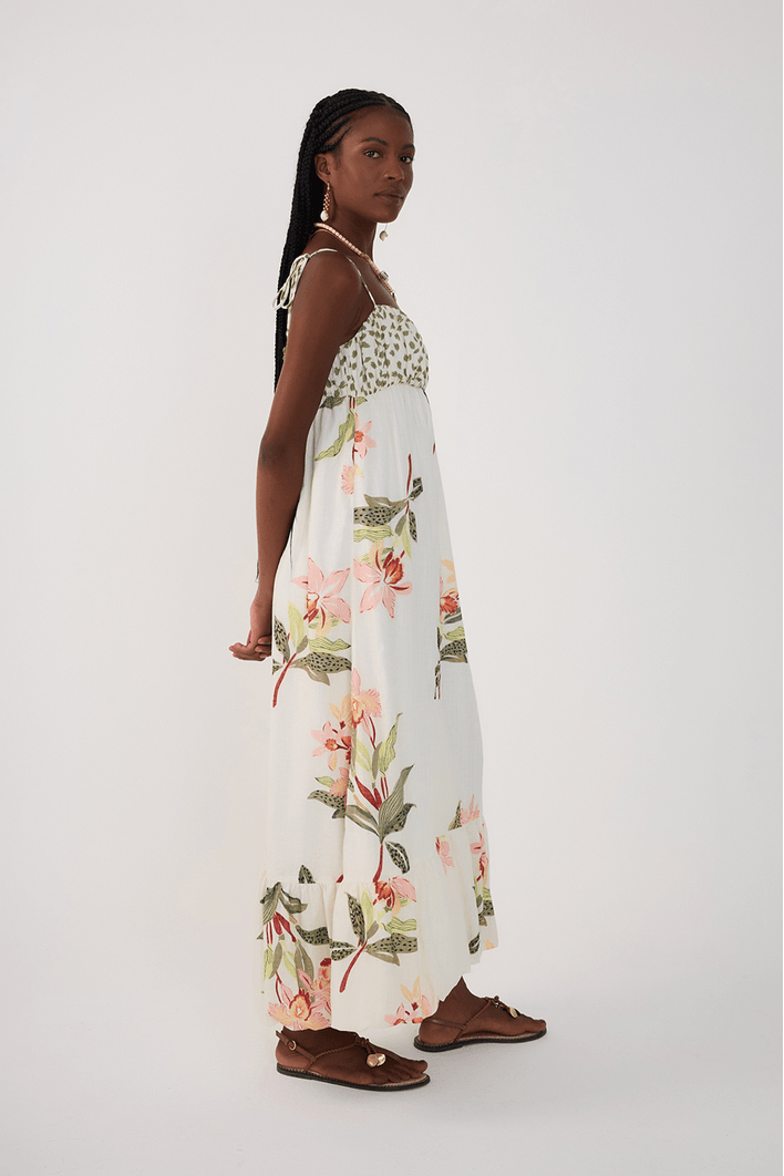 Vestido Cropped Estampa Verdejar Mix