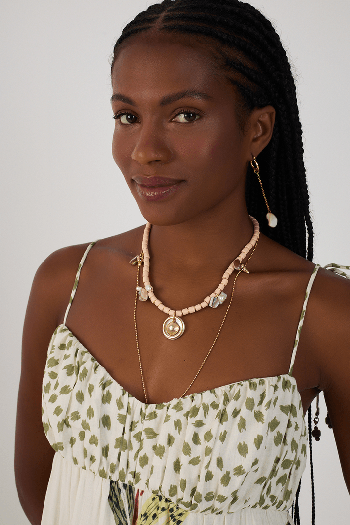 Vestido Cropped Estampa Verdejar Mix