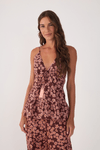Blusa Recortes Estampa Margaridas Rosa
