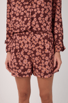 Short Estampa Margaridas Rosa