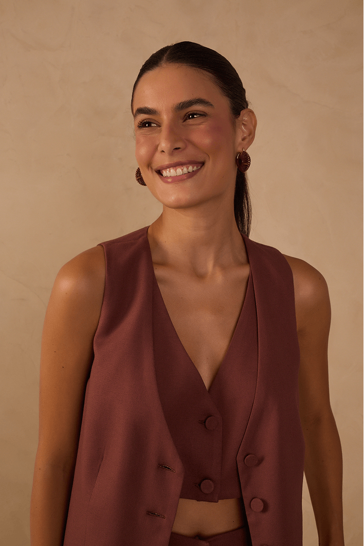 Colete Linho Sobreposição