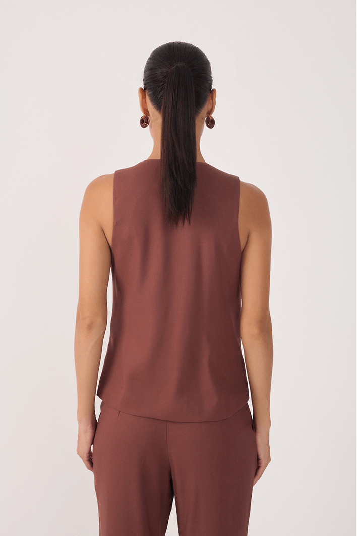 Colete Linho Sobreposição