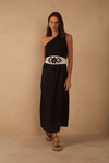 Vestido Cropped Linho Pala Bordada
