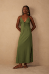 Vestido Cropped Linho Amarração