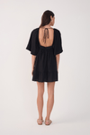 Vestido Curto Linho Pala Bordada