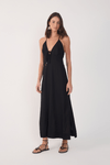 Vestido Cropped Linho Amarração