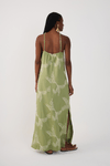 Vestido Cropped Linho Bordado Folhas