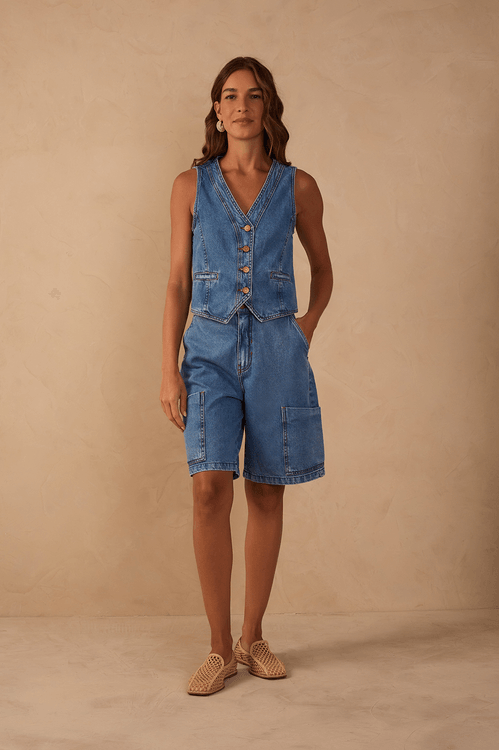 Bermuda Jeans Bolsos