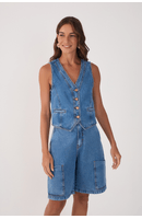 Bermuda Jeans Bolsos