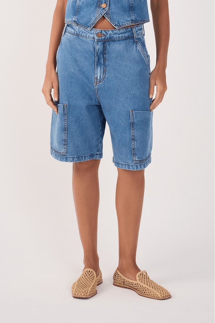 Bermuda Jeans Bolsos