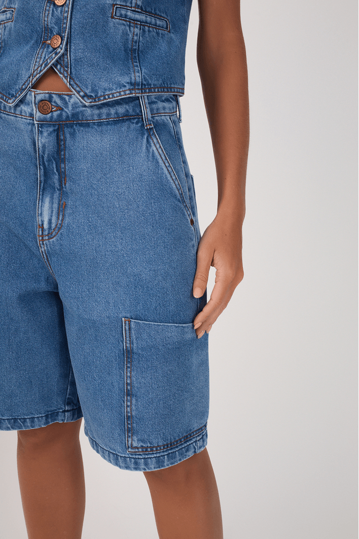 Bermuda Jeans Bolsos
