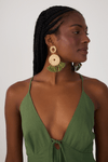 Vestido Cropped Linho Amarração