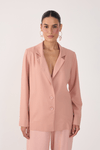 Blazer Linho Botão Manga