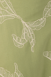 Saia Cropped Linho Bordado Folhas