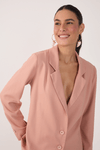 Blazer Linho Botão Manga