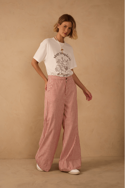 Calça Sarja Listras
