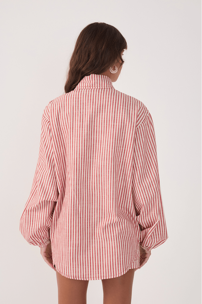 Camisa Sarja Listras
