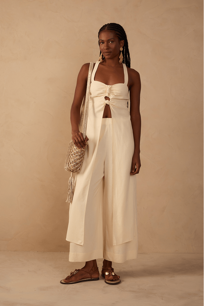 Macacão Linho Sobreposição